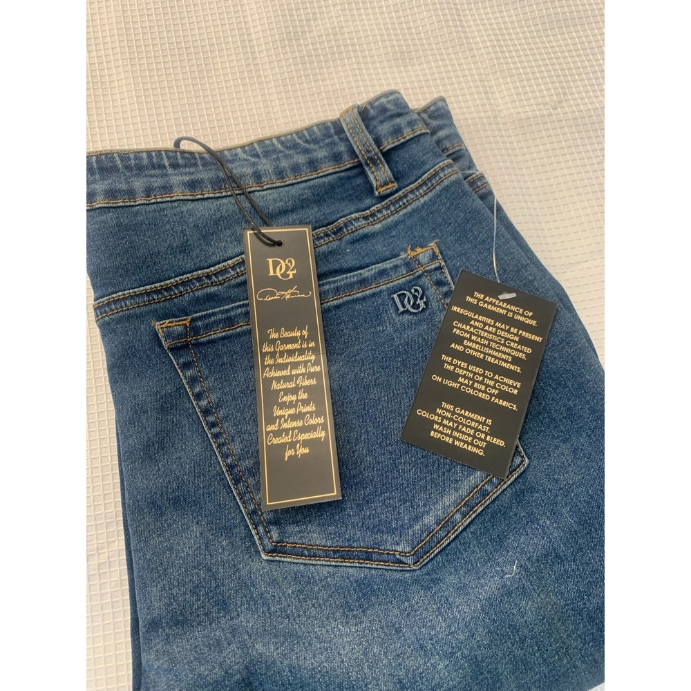(H-268)D2 by Diane Gilman Bootcut Jeans L Blue High Rise Button Fly Stretch NWT - Picture 10 of 10